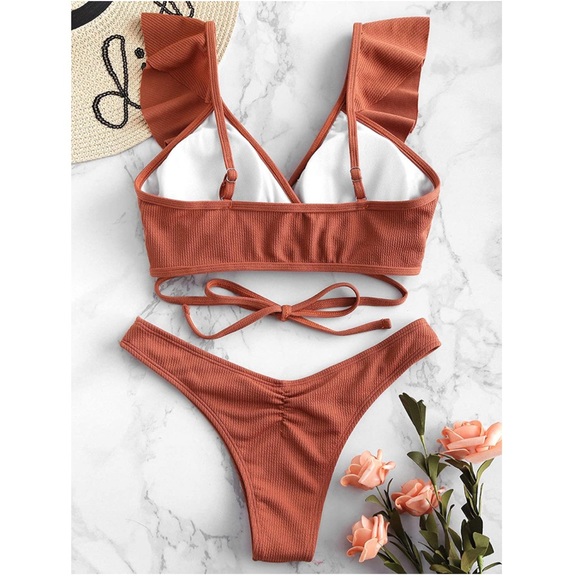 Ribbed Bikini Set - Brown - Picture 5 of 6